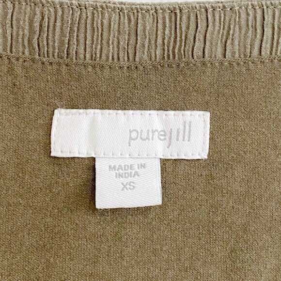 Pure Jill Textured mixed media dress, brown Size XS - Picture 5 of 12